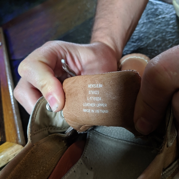 Men's Sperry topsider shoes size 8.5 tan/beige - Picture 2 of 5